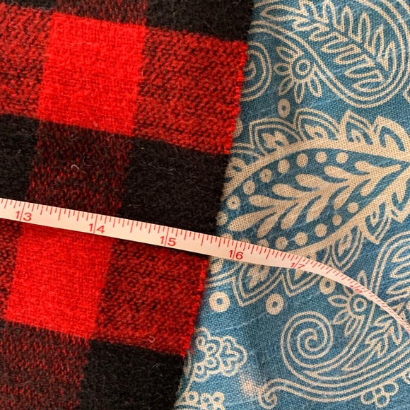 EUC J. Crew Red Plaid Scarf - Picture 6 of 9